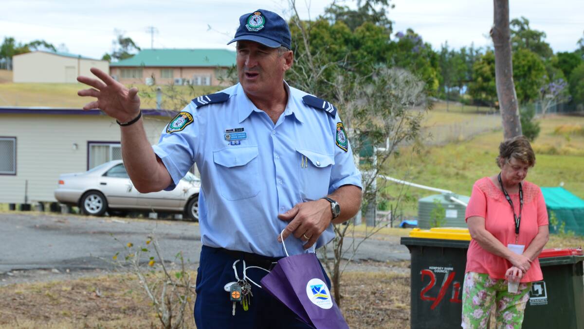 Lock up or lose it: Senior Constable Steve Cherry is asking Crescent Head residents to remain vigilant and report all crime in the community (pic Todd Connaughton)