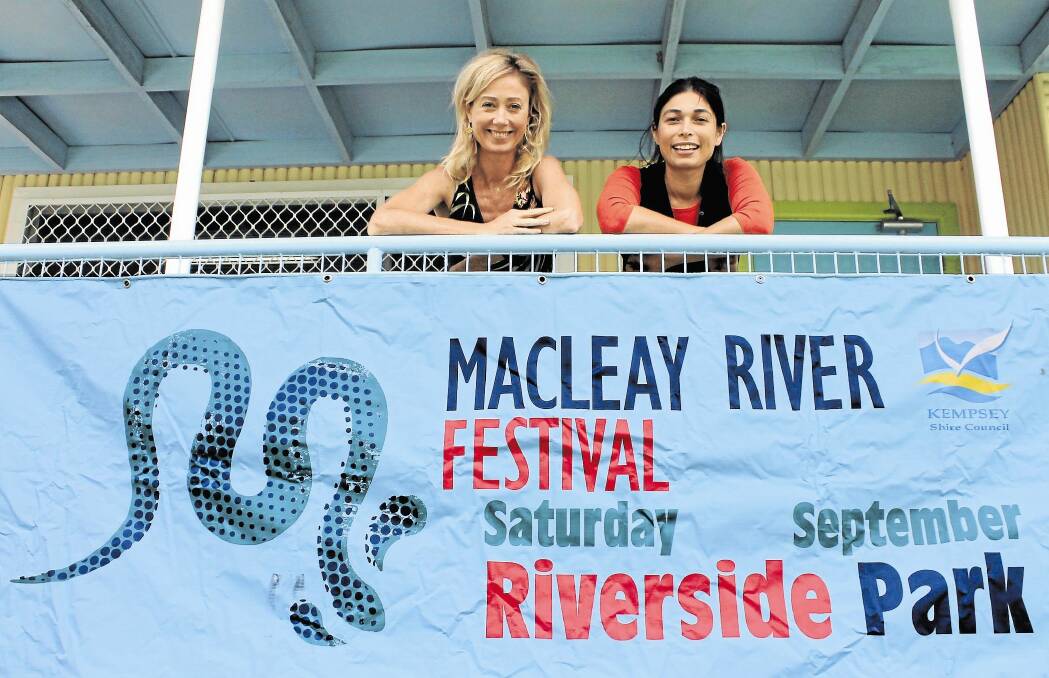 AHOY THERE: Olivia Parker (right) and Annabel Lines from Kempsey Shire Council are at the helm of the 2016 Macleay River Festival 