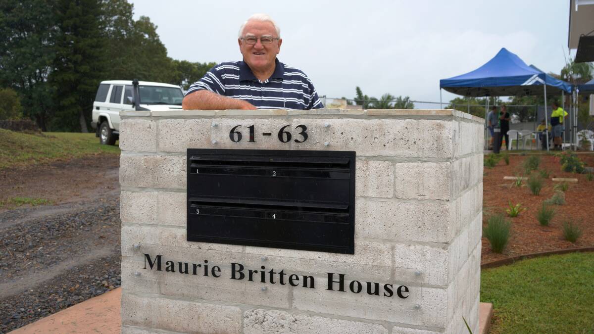 Mr Maurie Britten after whom the house is now officially named after at the opening of Macleay Option’s Independent Living House 