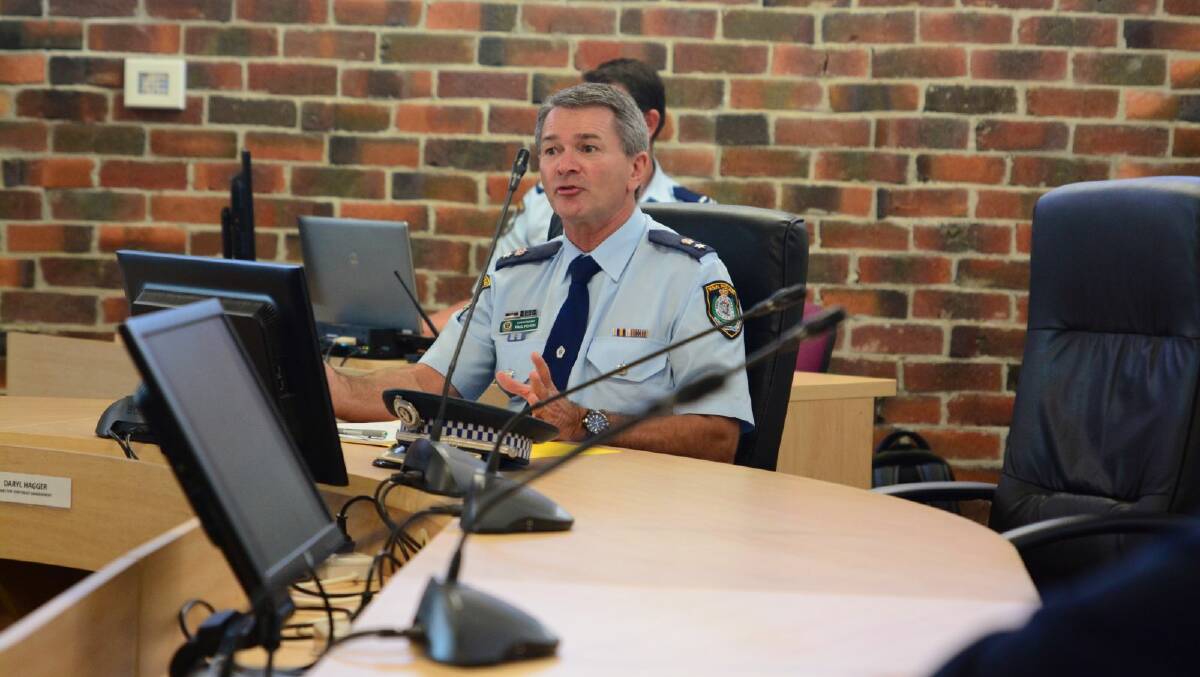 Good news: local Police Area Commander Superintendent Paul Fehon in Kempsey  