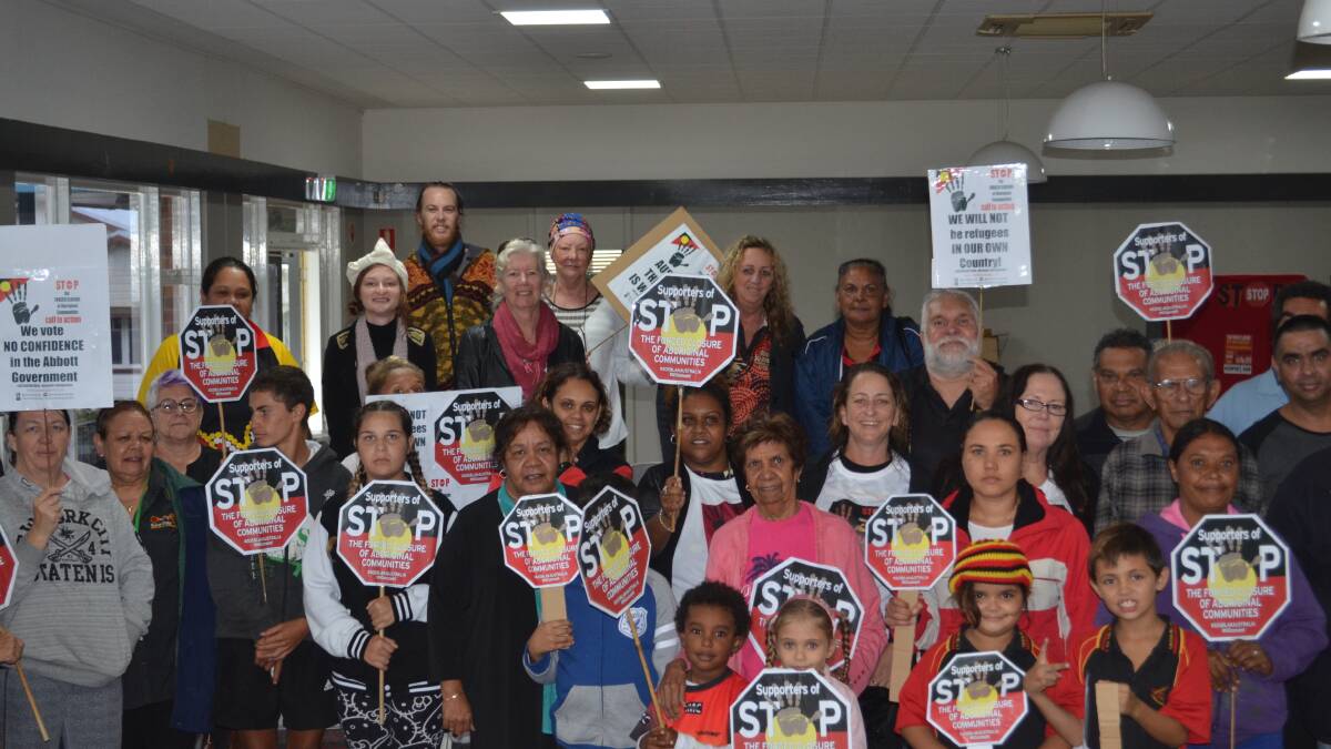 Stop the closures: Protesters in Kempsey would like to see no forced closures of Aboriginal communities in Western Australia