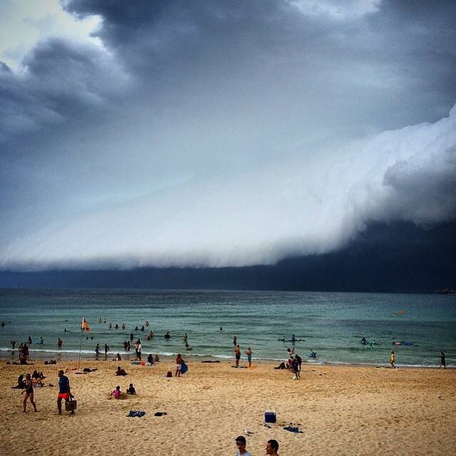 Instagram posts of the skies over Bondi on March 1, 2015
