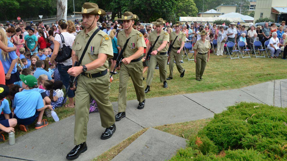 Lest we forget: the cenotaph at East Kempsey was the venue for the final Anzac Day service of 2014.