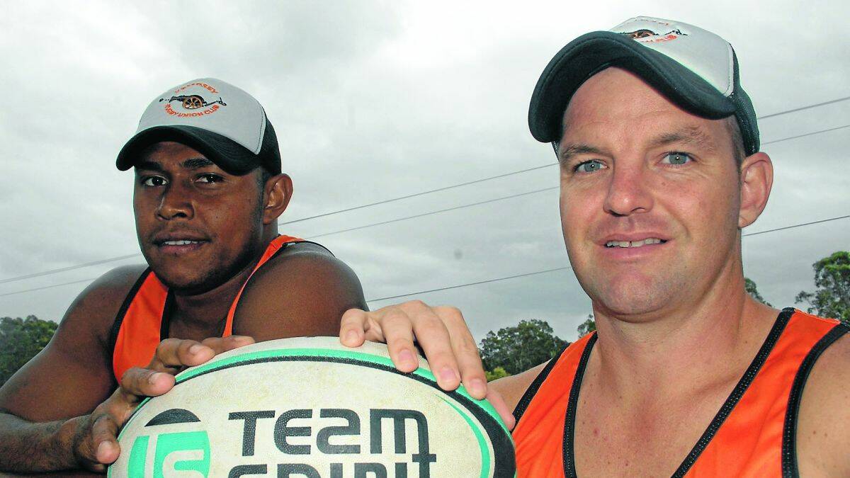 Pre-season preparation: coach Jared Fuller watched Fijian Viliame Tobesewa torment the Armidale Barbarians in last Saturday's trial match, which the Kempsey Cannonballs won 65-25.