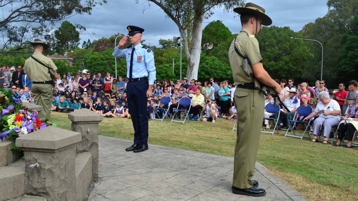 Lest we forget: the cenotaph at East Kempsey was the venue for the final Anzac Day service of 2014.