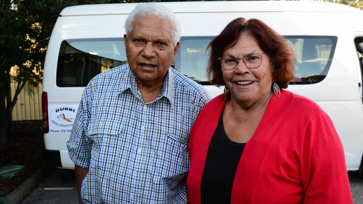 Moving forward: Dunghutti Elders Council chairman Bob Mumbler and fellow board member Heather Ritchie on Friday.