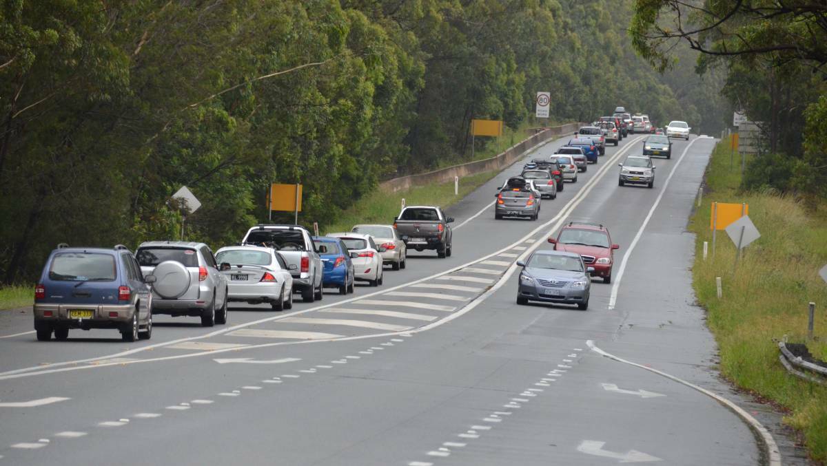 There will be delays on the Pacific Highway on Thursday afternoon due to rock blasting for the road's upgrade. 