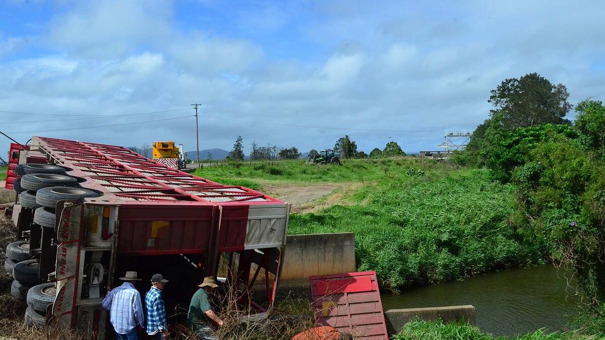 Images from a truck crash on Belmore River Rd which happened on Friday morning.
