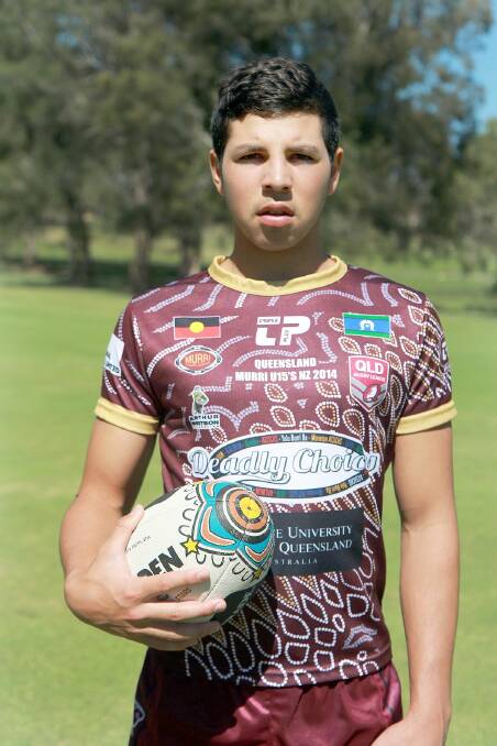 Talented: Former Macleay rugby league player Triston Reilly recently toured New Zealand with the Queensland Indigenous (Murri) under-15 schoolboy's team