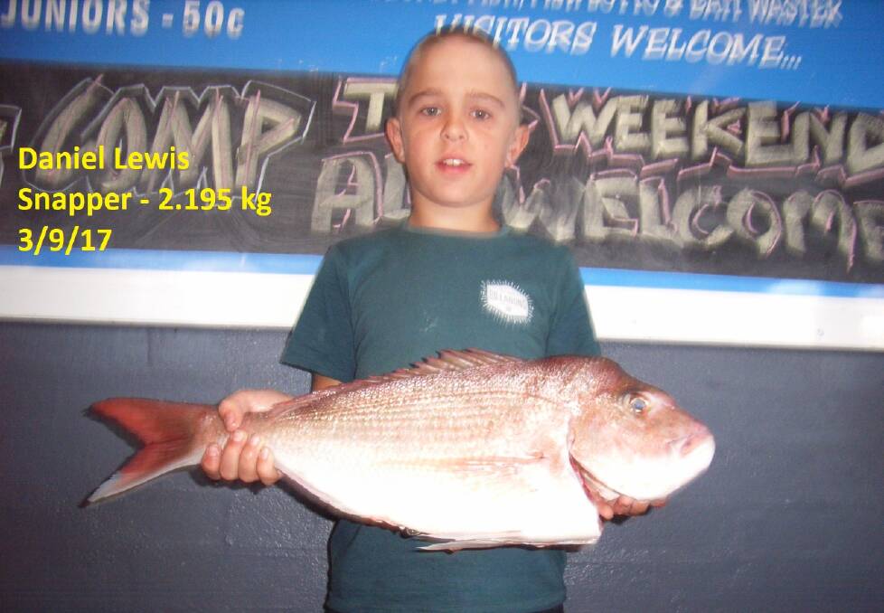 Big catch: Daniel Lewis was proud of the snapper he caught, which weighed more than two kilograms. Photo: Supplied.