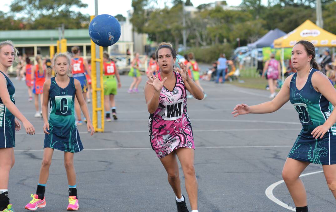 Seniors competing in the Macleay Valley Netball competition.