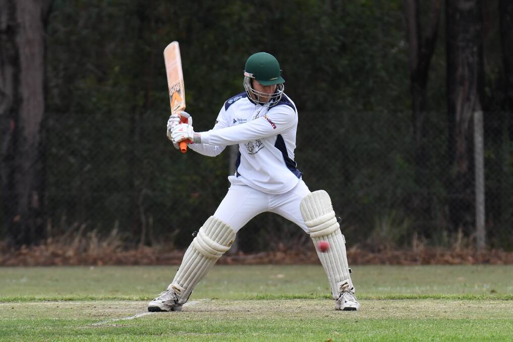 Swing: A Nulla player prepares to make contact with the ball in last Saturday's match with Frederickton. Photo: Penny Tamblyn.