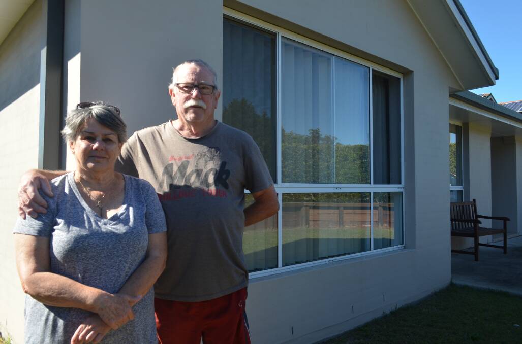 Fear: Keith and Janelle Black are concerned a car will run off the road and into their front house if a guardrail isn't installed to protect them. Photo: Callum McGregor.