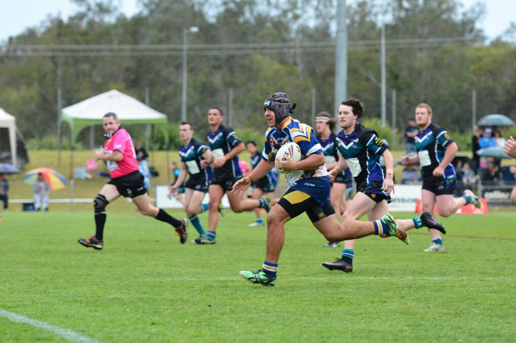 The Macleay Valley Mustangs competing in the 2016 U18s grand final.