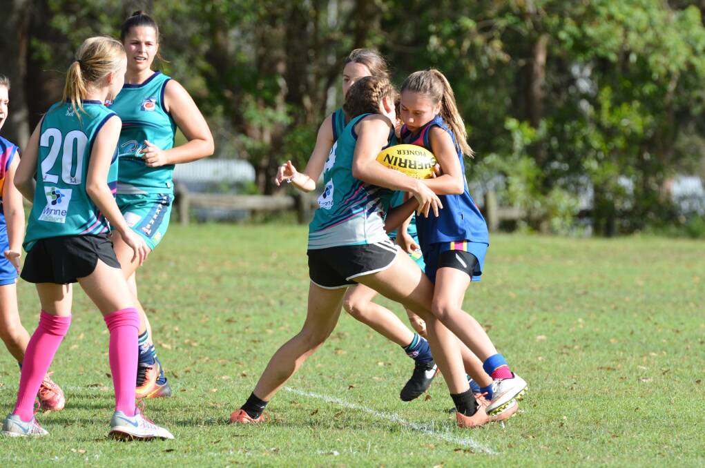 The Macleay Valley Eagles Youth Girls in action.