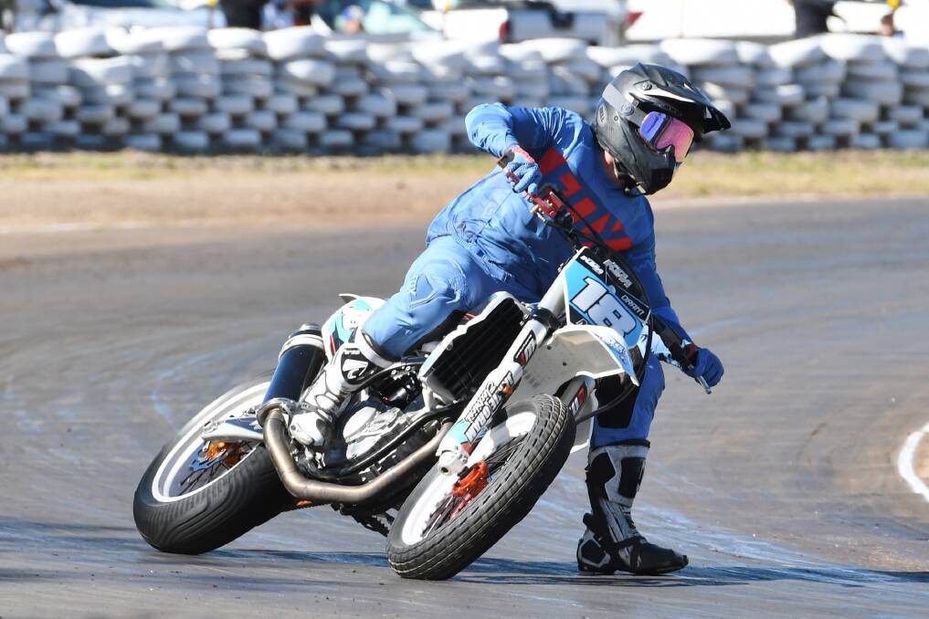 Speed to burn: Kempsey's Jarryd Oram finished in first place at the 2017 NSW Senior Dirt Track Championship on Saturday. Photo: Penny Tamblyn.