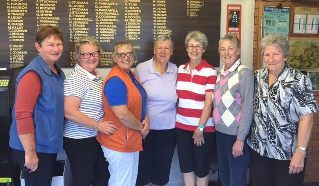 All smiles: The competitors at the weekly Frederickton Golf Club Ladies competition. Photo: Supplied.