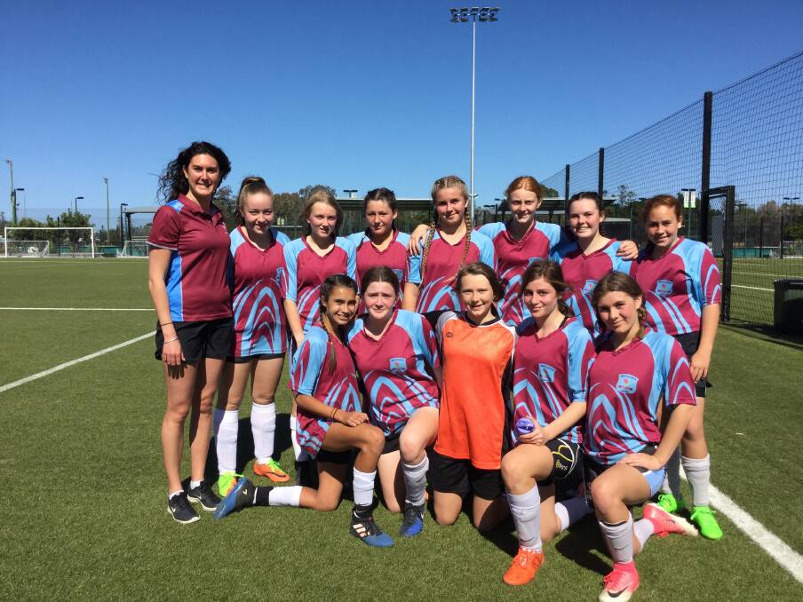 Melville High School's Women's team prior to their match against Hunter Sports High school.