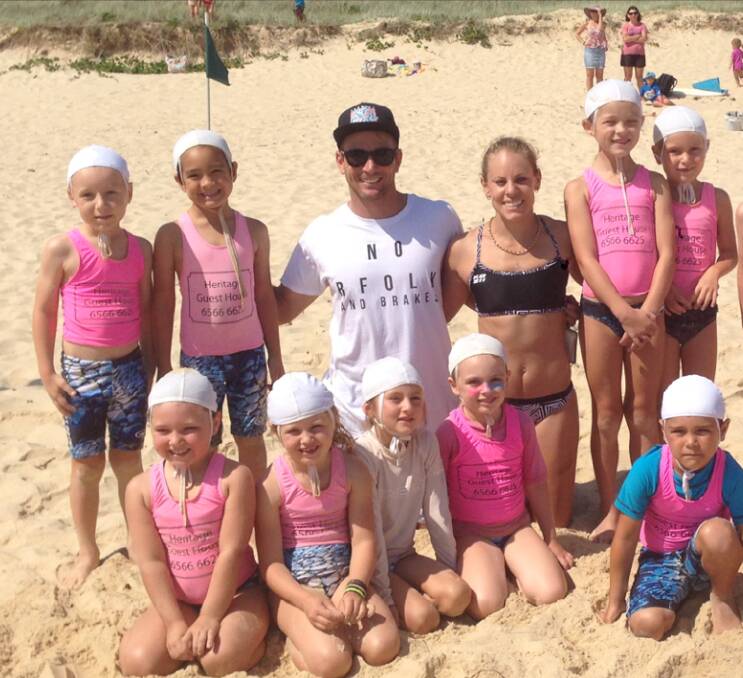 Former World Champions Melissa Howard and her partner Paul Cracoft-Wilson attended the South West Rocks nippers on Sunday morning.
