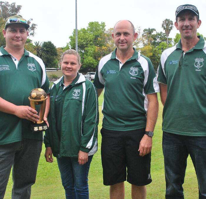 Club person of the year: The honour was shared across four people with Luke Flanagan, Kellie Miller, Matt Baker and Brett Sutherland being recognised for their work within the Kempsey Saints Football Club.
