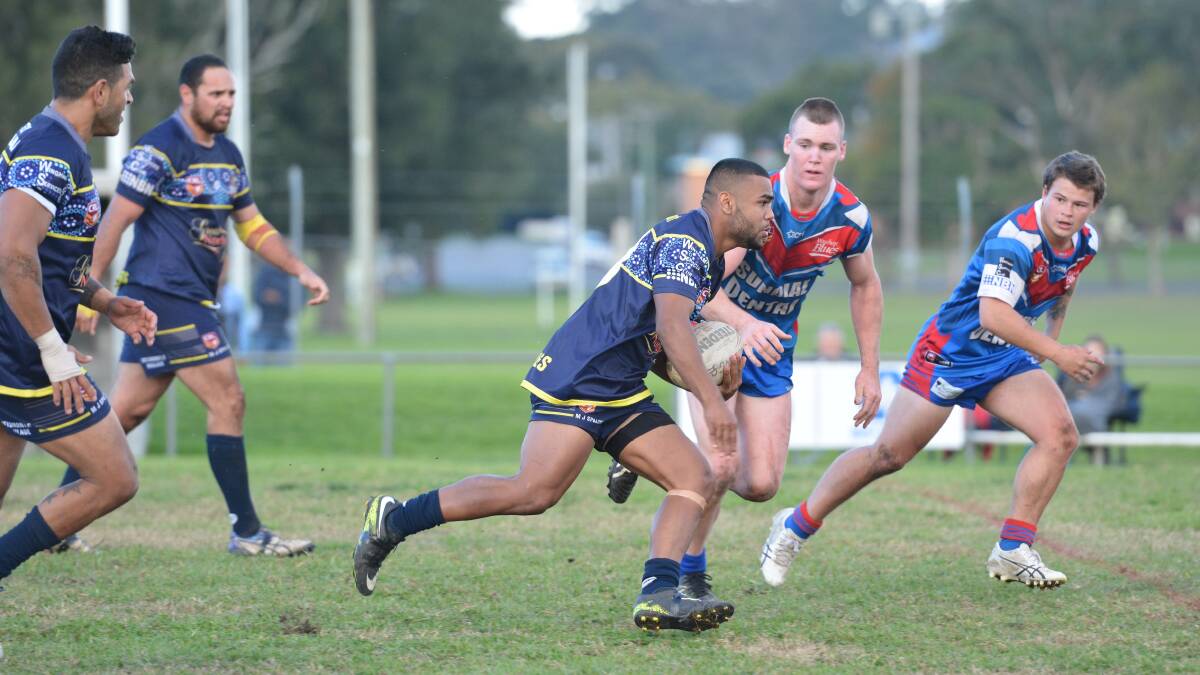 Standout: Macleay Valley Mustangs player Willy Lockwood crossed for four tries in the victory against the Forster-Tuncurry Hawks on Saturday. Photo: Penny Tamblyn.