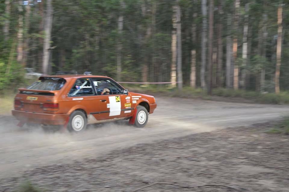 Need for speed: Kempsey's Brett and James Sutherland competing at last year's Clybucca Rally. Photo: Supplied.