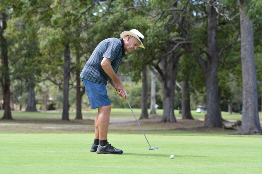 A player at the Argus golf day at the Kempsey Golf Course.