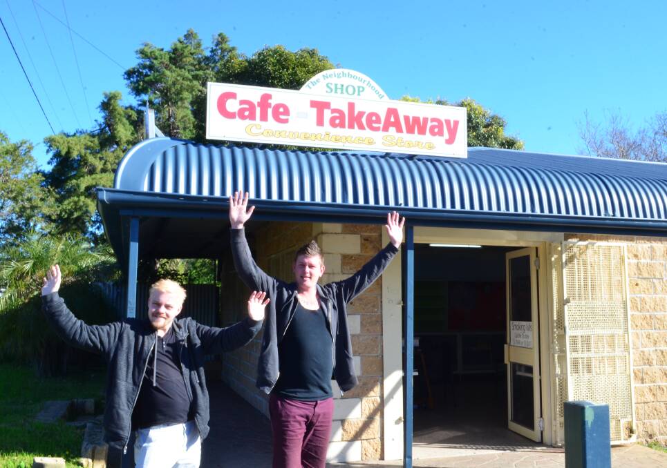 New business: Brendon Burgoyne and Kyall Meadows are excited to begin their take-away and convenience store dream. Photo: Callum McGregor.