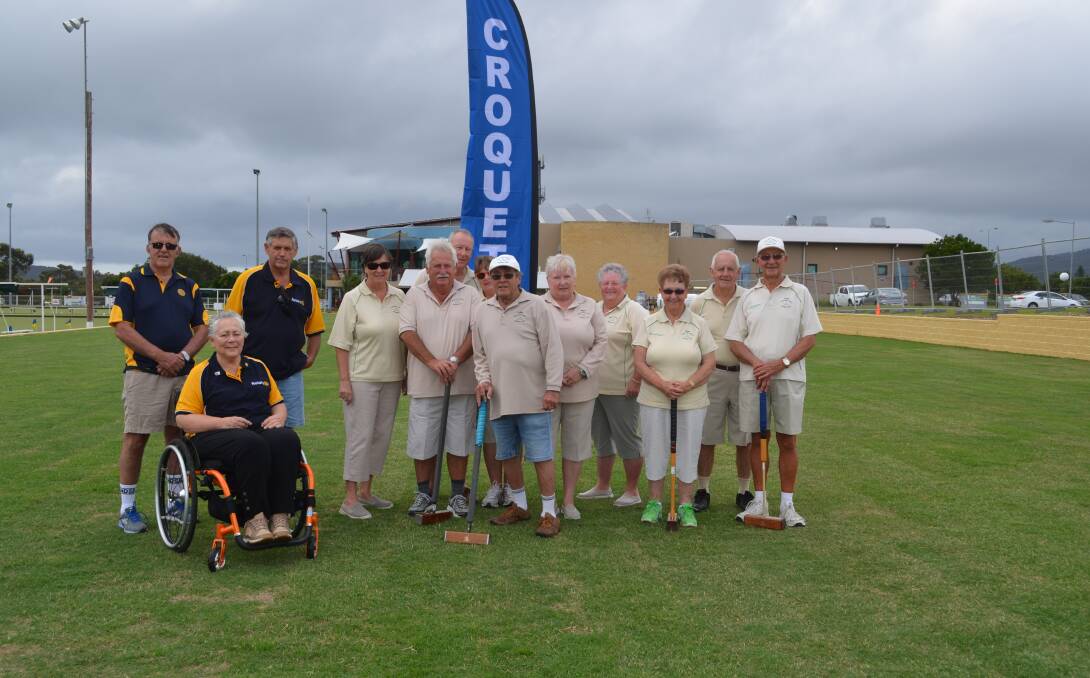 The South West Rocks Croquet Club on their new field with the South West Rocks Rotary who donated $12,000 to the development.