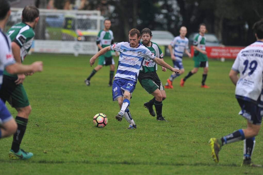 Lucky: The Macleay Valley Rangers were on the back foot for the majority of their match against Port United but were able to produce a 3-1 victory. Photo: Ivan Sajko.