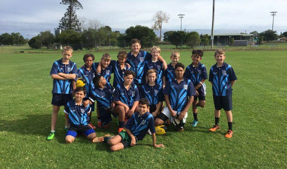 The Kempsey West Primary School rugby union team, they advanced in the Bryan Palmer Shield.