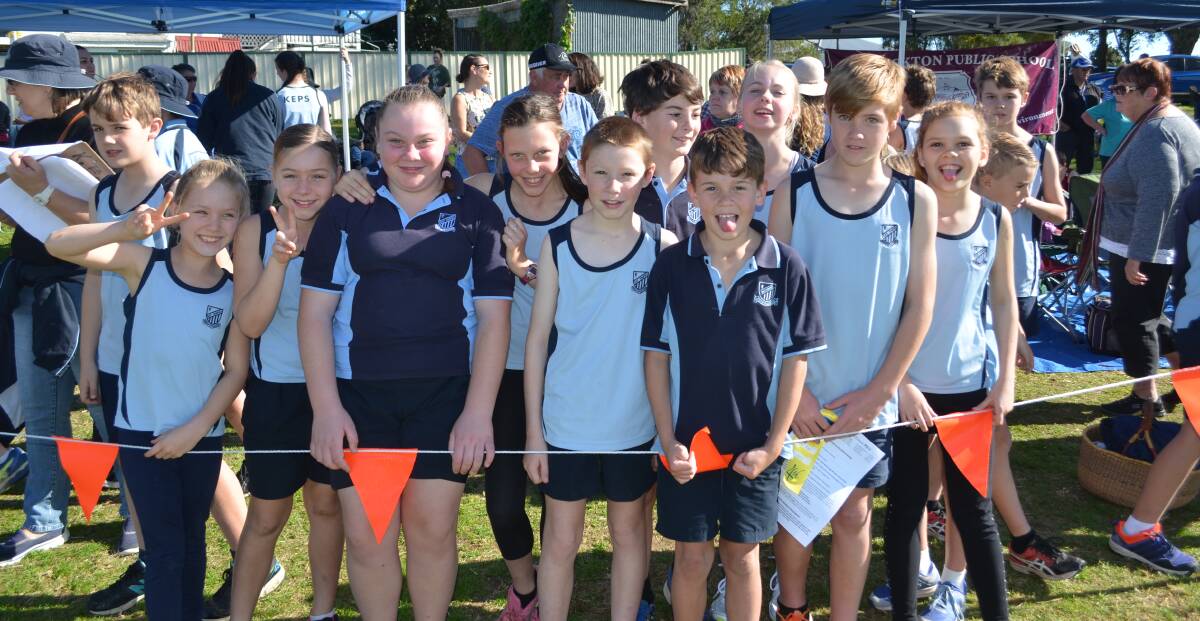 All smiles: Competitors at the Macleay Valley Athletics Carnival. Photo: Callum Mcgregor.