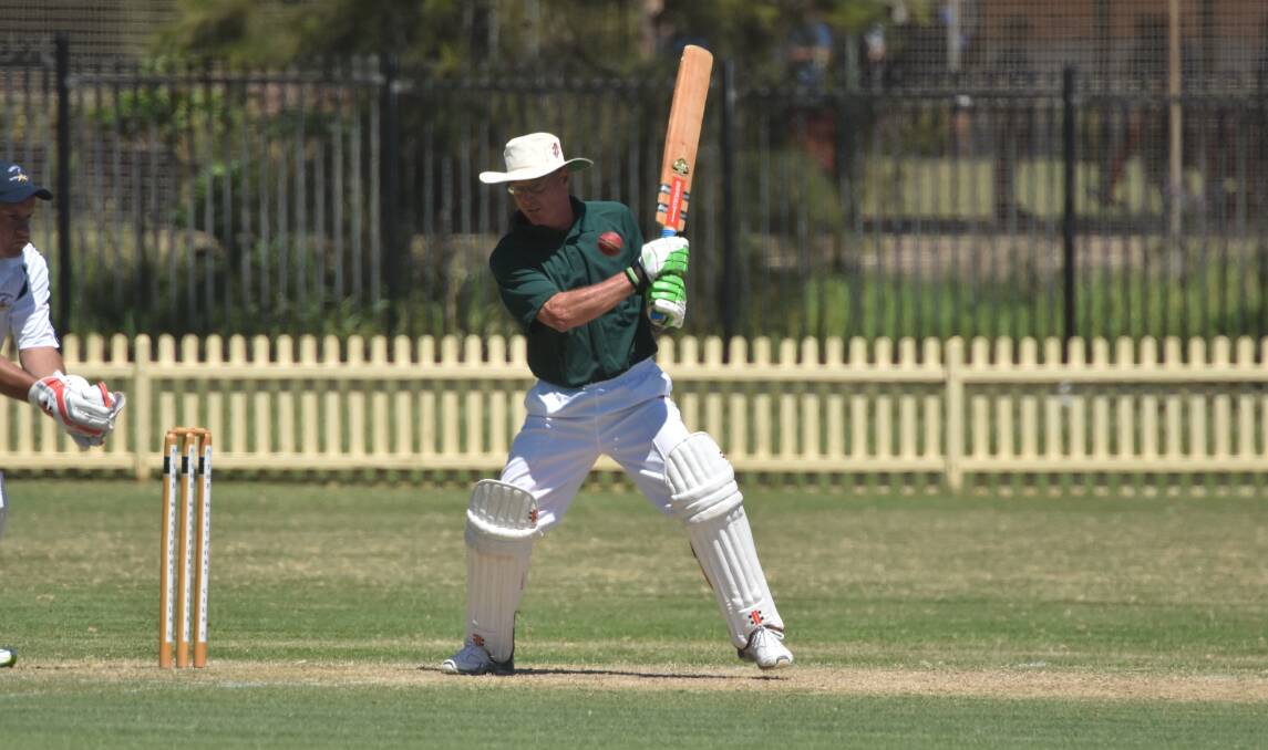 Close call: Craig Stoddart, of New England, watches a ball whizz by his face at Oxley Oval.