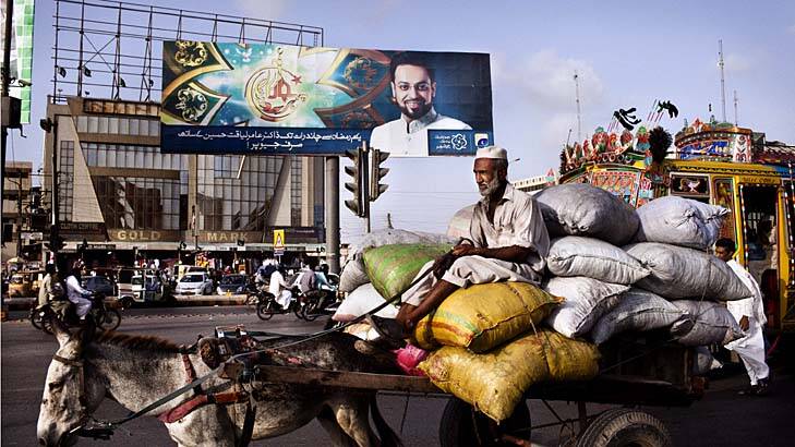 Popular ... a billboard  promoting Hussain in Karachi.