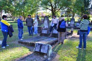 Keen to learn: tours of West Kempsey cemetery have been a big hit with local history buffs