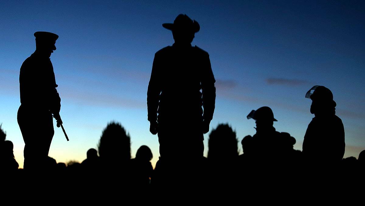 About 4000 people turned out for the Anzac Day dawn service at Mount Macedon. Photo: PAUL ROVERE