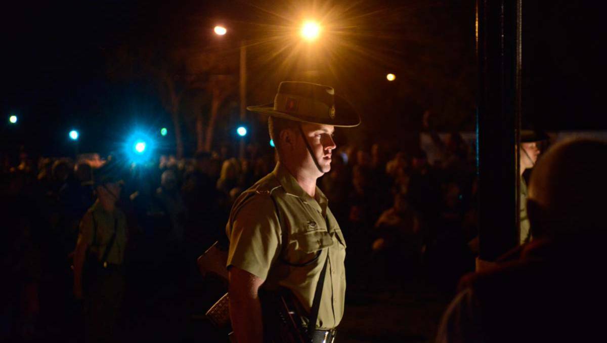 Hundreds turned out for the Bayswater Anzac Day dawn service. Photo: ROB CAREW