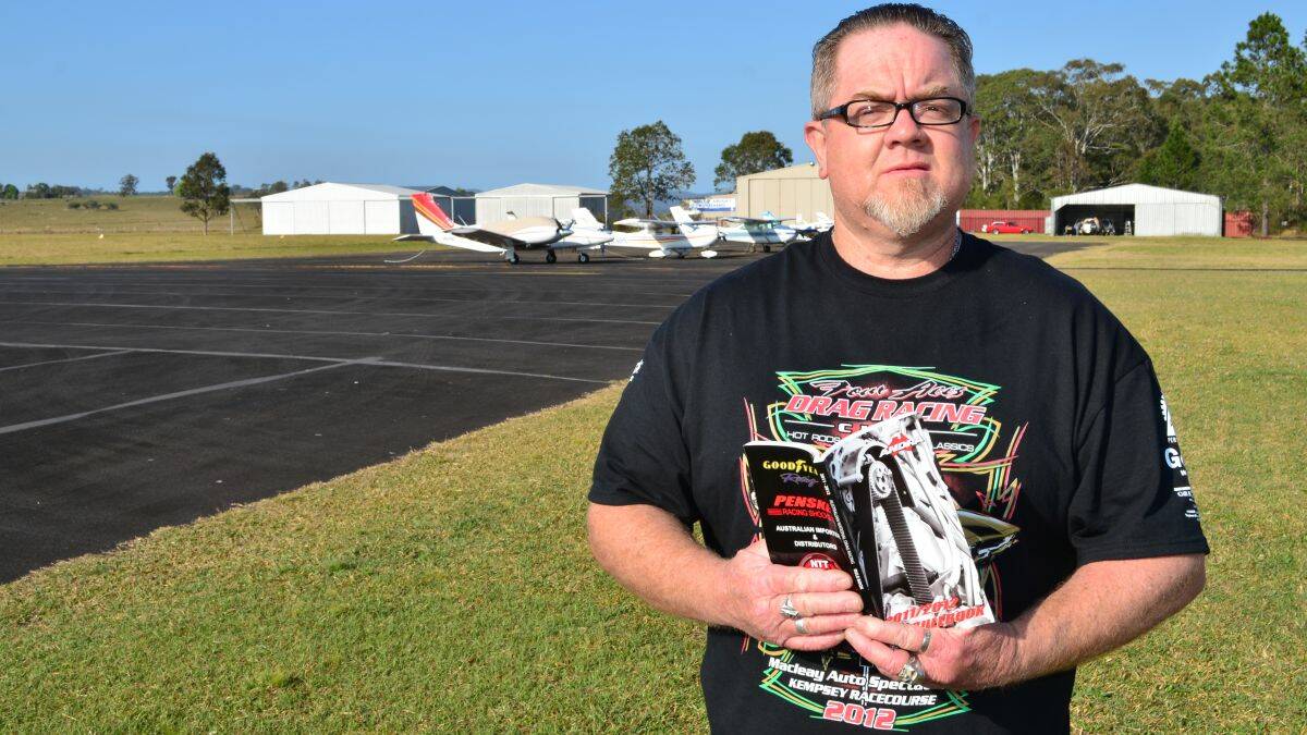 Long road ahead: Four Aces Drag Club secretary Peter Campbell is heartened by constructive discussions with Aldavilla residents in regard to a proposed event at Kempsey Airport