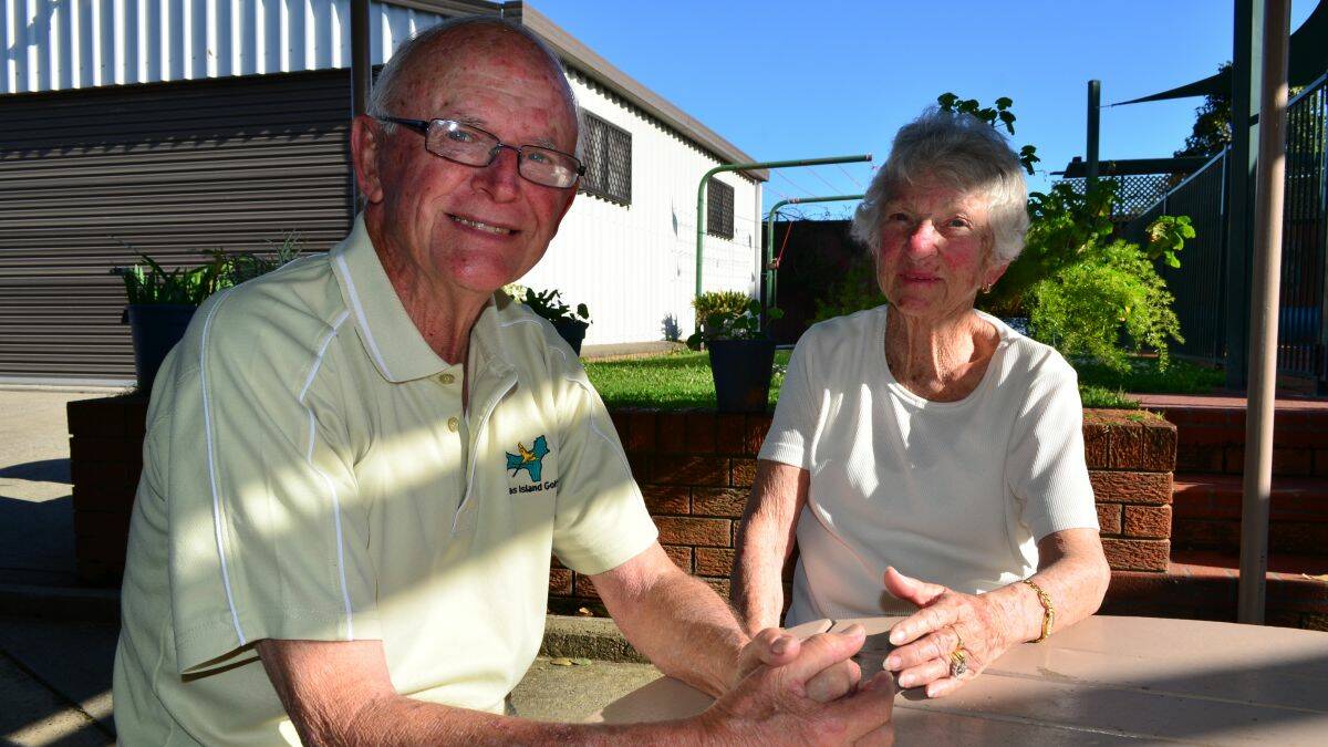 Not unhappy: John and Fay Bowell can look forward to more time together.They are pictured at home on Wednesday