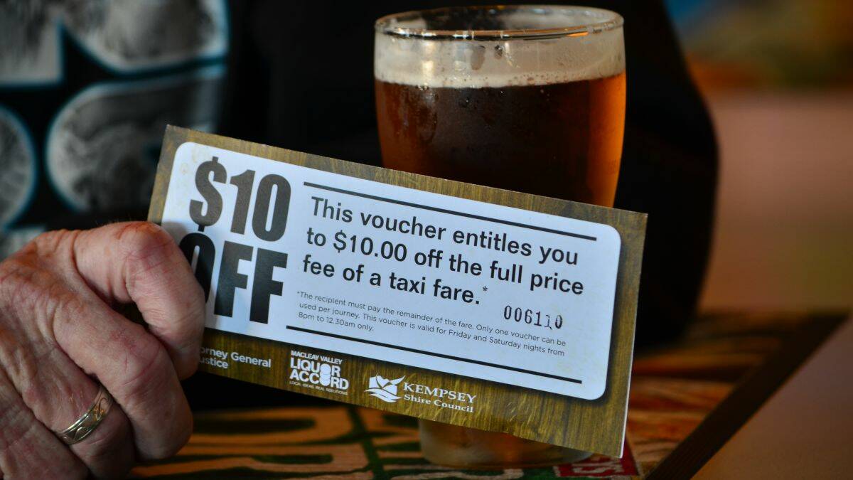 Safe way home: the taxi voucher scheme is one reason why alcohol-related crimes are down on Friday and Saturday nights