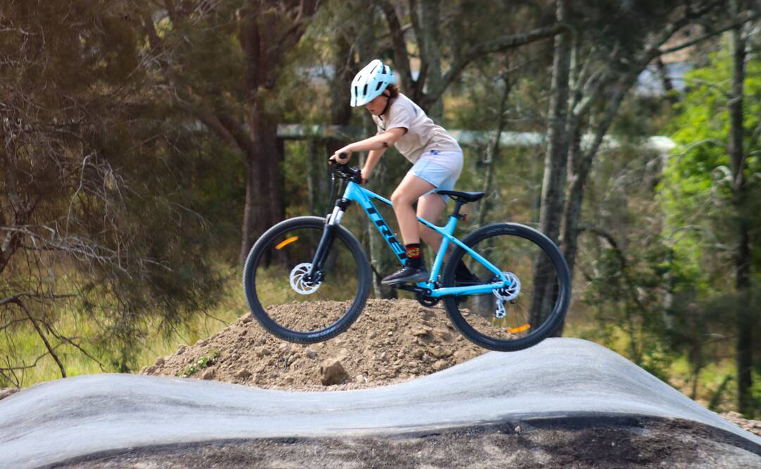 A photo taken during construction of the West Kempsey pump track. Photo supplied