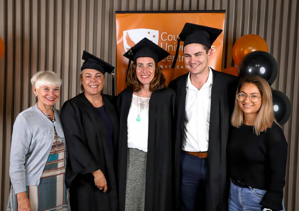 From left to right, Liz Campbell, Cindy Gorman, Nicki Bryant, Lachlan Townsend and Kinne Ring. Photo: Supplied by CUC.