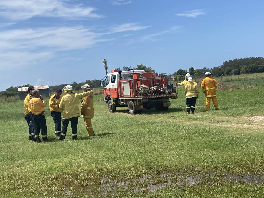 Kempsey and Nambucca officers doing drills. Photo: NSW Rural Fire Service 