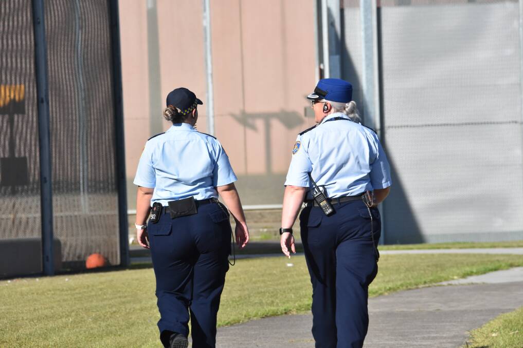Mid North Coast Correctional Centre's Samantha Henshaw and manager of security Emma Barkley begin another day at work. Picture by Mardi Borg