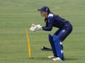 Ava Ryan prepares for wicket-keeping duties. Picture: supplied