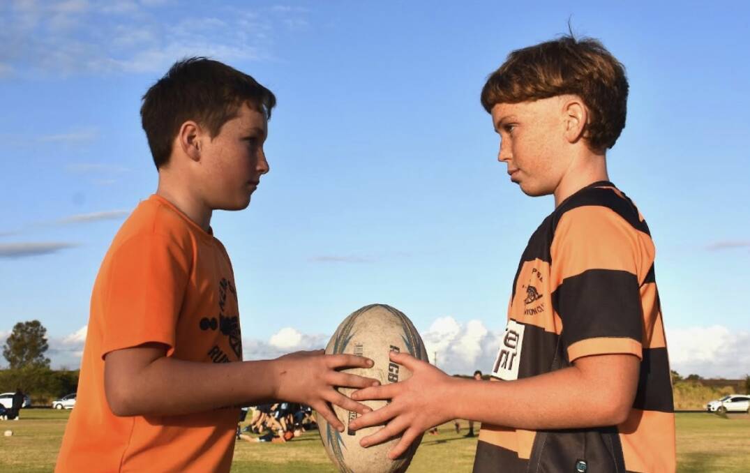 Kempsey Cannonballs Gold captain Tom Prior will go head-to-head with Kempsey Cannonballs Black captain Harrison Moffitt in the under-12s rugby union grand final on Friday, July 28. Picture by Mardi Borg