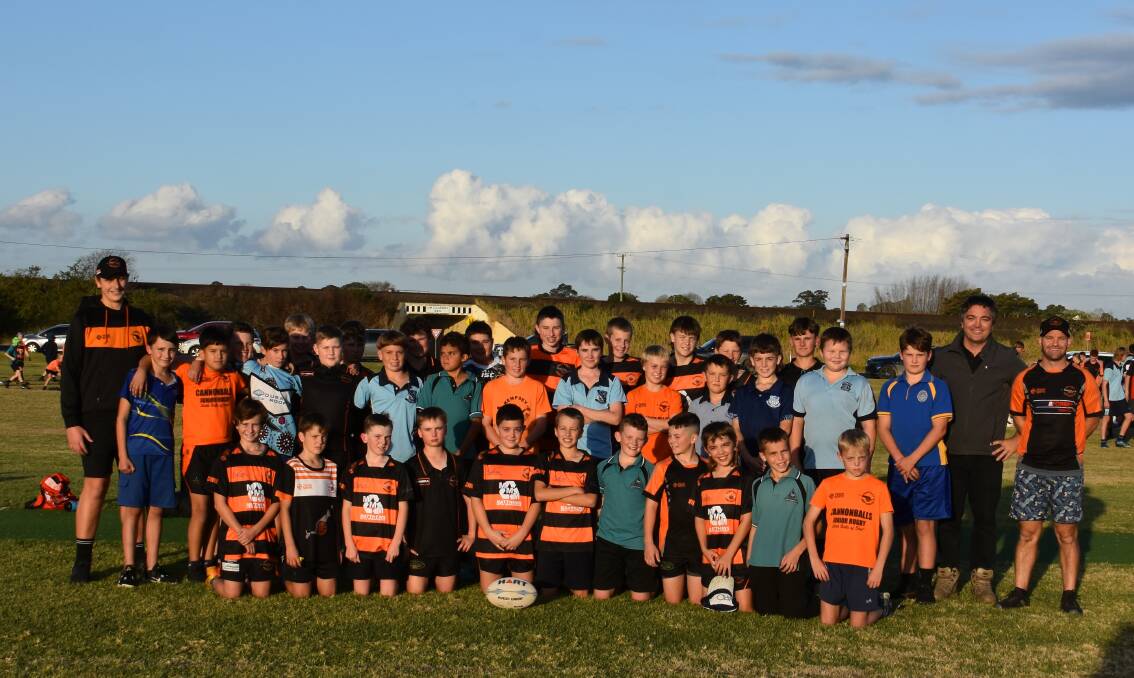 Kempsey Cannonballs Under-12s teams training at Kemp Street Sporting Fields on Tuesday, July 26. Pictures by Mardi Borg