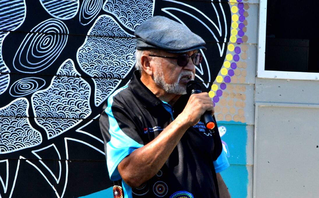 Uncle Bob Smith conducted a traditional Welcome to Country ceremony at the official opening of the community centre in West Kempsey. Picture by Mardi Borg