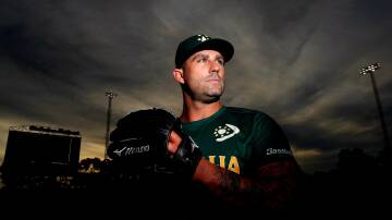 Kempsey baseball star Tim Atherton will be the starting pitcher for Australia this weekend. Picture by Scott Powick, Baseball Australia