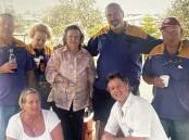 A volunteer from a neighbouring club (third from left) with Crescent Head Lions Club members (back L to R) Alan Loveday, Rosie Gray, Steve Eldridge and Wayne French. (Front L to R) Jo Watts and Brad Weekes. Photo supplied